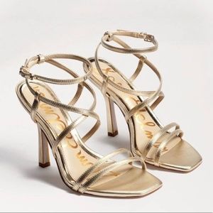 NWT Sam Edelman LeeAnne Gold Metallic Heels